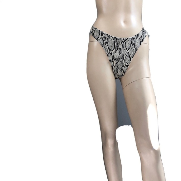 CUPSHE high waist bikini swimsuit bottom animal print size:L - Picture 2 of 12